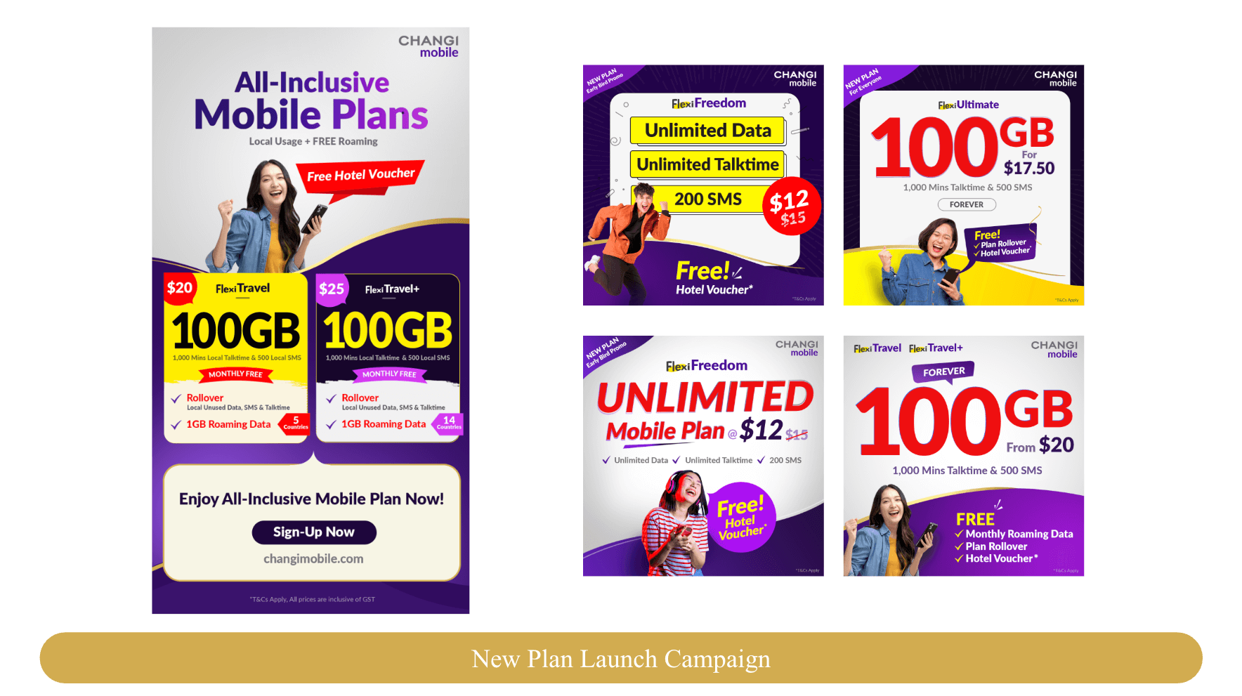 Changi Mobile Campaign Design. New Plan Launch Campaign